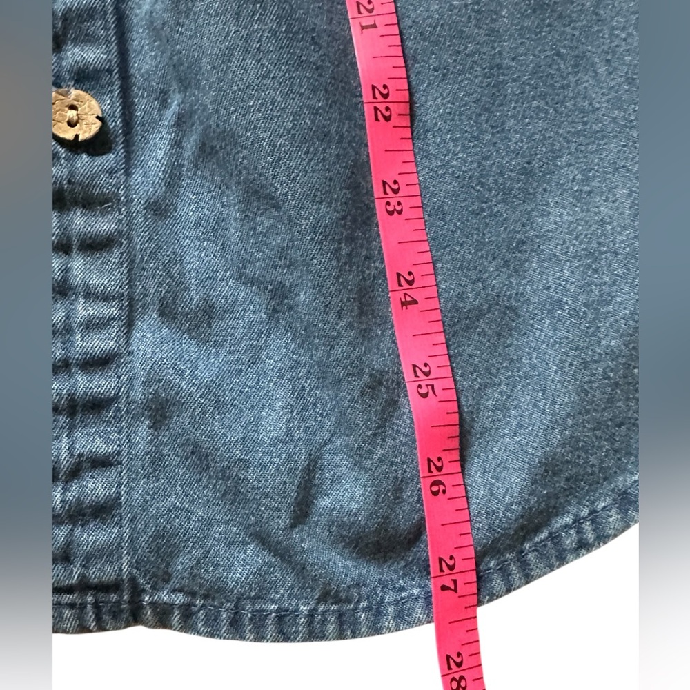 Vintage New Direction Womans Embroidered Denim Shirt with Fall Leaves. Size M - Picture 8 of 8